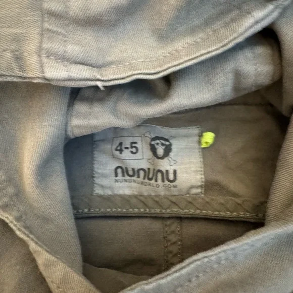 NUNUNU Kids size 4-5 Military Green Jacket - Picture 3 of 4